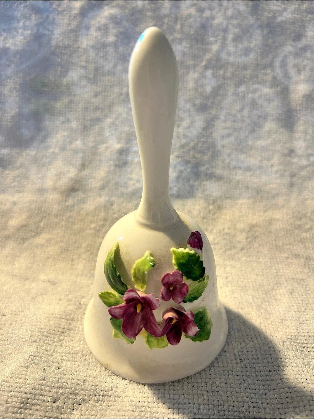 Royal Doulton February Violet Floral Bell Decor Purple